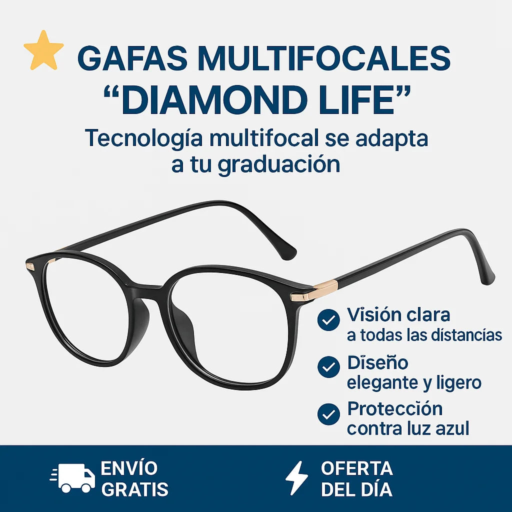 2x1 Gafas Multifocales Diamond Life – ¡Ve con claridad en cada momento!